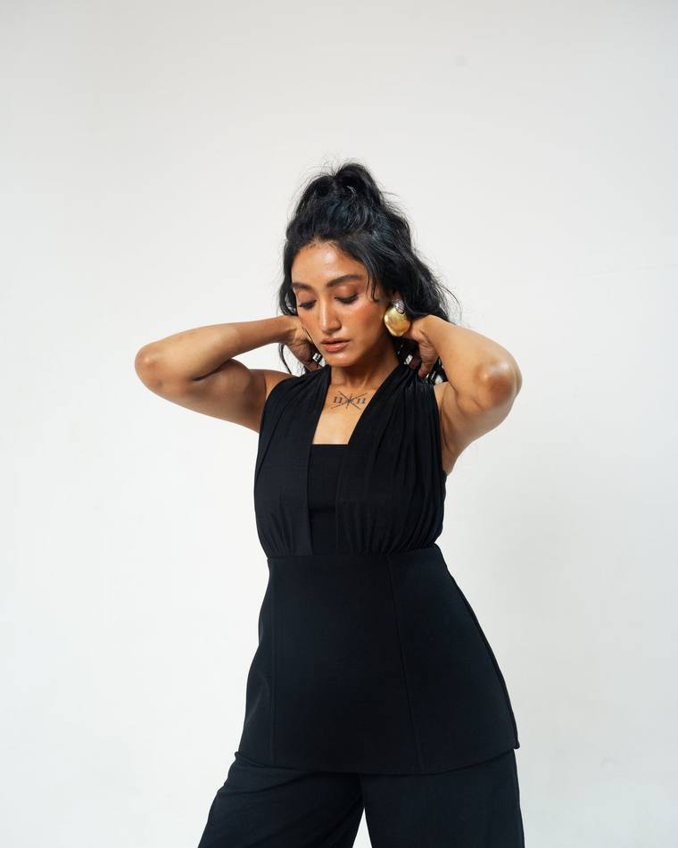 Black tailored jumpsuit